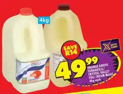Shoprite ORANGE GROVE ISIBHAKELA/CRYSTAL VALLEY FULL CREAM MAAS offer