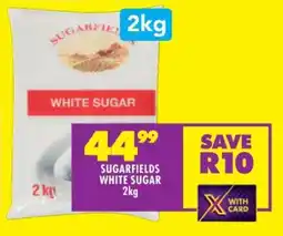 Shoprite SUGARFIELDS WHITE SUGAR 2kg offer