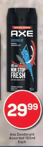 Pick n Pay Axe Deodorant Assorted 150ml Each offer