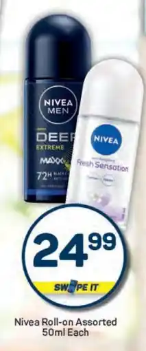 Pick n Pay Nivea Roll-On Assorted-50ml Each offer