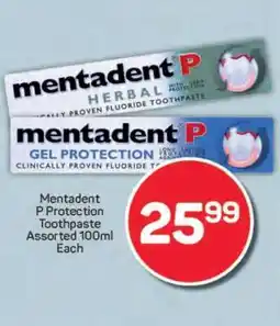 Pick n Pay Mentadent P Protection Toothpaste Assorted 100ml Each offer