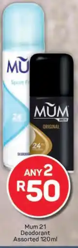 Pick n Pay Mum 21 Deodorant Assorted 120ml offer