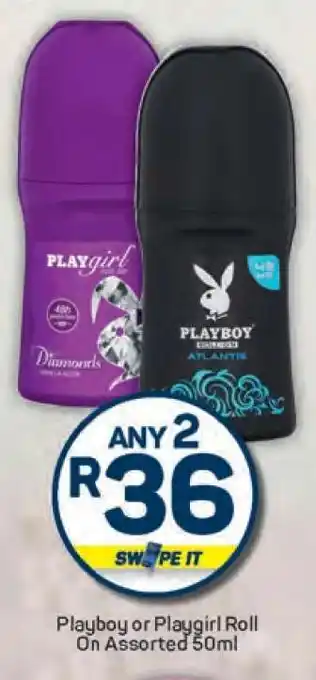 Pick n Pay Playboy or Playgirl Roll-on Assorted 50ml offer