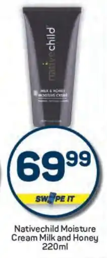 Pick n Pay Nativechild Moisture Cream Milk and Honey 220ml offer