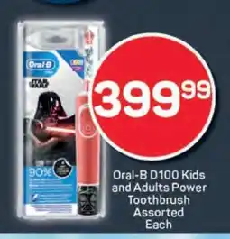 Pick n Pay Oral-B D100 Kids and Adults Power Toothbrush Assorted Each offer