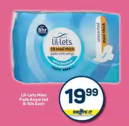 Pick n Pay Lil-Lets Maxi Pads Assorted 8-10s Each offer