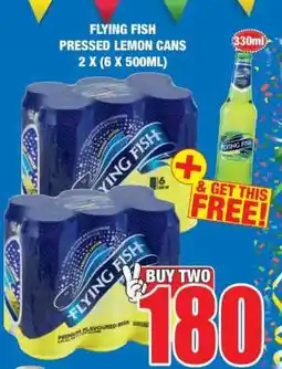 Boxer FLYING FISH Pressed Lemon Cans 2 x (6 x 500ml) offer