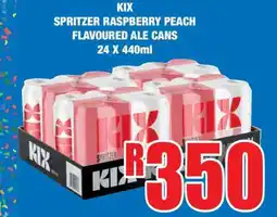 Boxer KIX SPRITZER RASPBERRY PEACH FLAVOURED ALE CANS 24 X 440ml offer