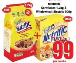 Boxer NUTRIFIC Cornflakes 1.2kg & Wholewheat Biscuits 900g offer