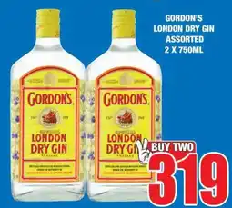 Boxer GORDON’S London Dry Gin Assorted 2 x 750ml offer