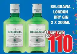 Boxer BELGRAVIA LONDON DRY GIN 2 X 200ML offer