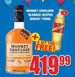 Boxer MONKEY SHOULDER BLENDED SCOTCH WHISKY 750ML offer