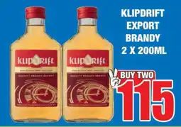 Boxer KLIPDRIFT EXPORT BRANDY 2 X 200ML offer