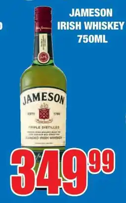 Boxer JAMESON IRISH WHISKEY 750ML offer