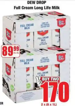 Boxer DEW DROP Full Cream Long Life Milk offer