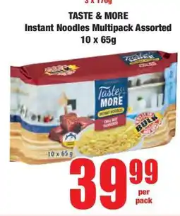 Boxer TASTE & MORE Instant Noodles Multipack Assorted 10 x 65g offer