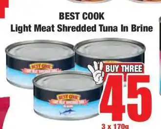 Boxer BEST COOK Light Meat Shredded Tuna In Brine offer
