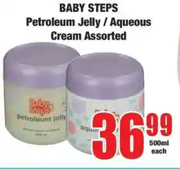 Boxer BABY STEPS Petroleum Jelly / Aqueous Cream Assorted offer