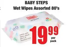 Boxer BABY STEPS Wet Wipes Assorted 80's offer