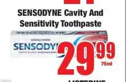 Boxer SENSODYNE Cavity And Sensitivity Toothpaste offer