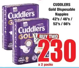 Boxer CUDDLERS Gold Disposable Nappies offer