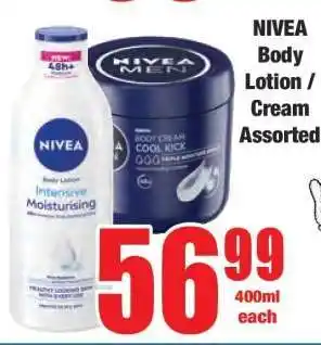 Boxer NIVEA Body Lotion / Cream Assorted offer