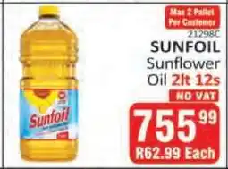 SUNFOIL Sunflower Oil 2lt 12s