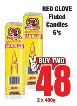Boxer RED GLOVE Fluted Candles 6's offer