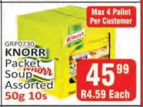 KitKat Cash and Carry KNORR Packet Soup Assorted 50g 10s offer