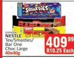 KitKat Cash and Carry Nestle Tex/Smasties/Bar One Choc Large offer