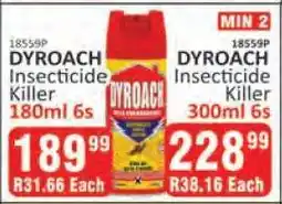 KitKat Cash and Carry DYROACH Insecticide Killer 180ml 6s offer