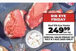 Food Lover's Market Beef Rib Eye Steaks offer
