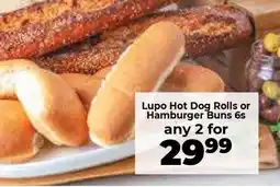 Food Lover's Market Lupo Hot Dog Rolls or Hamburger Buns 6s offer