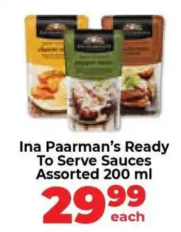 Food Lover's Market Ina Paarman's Ready To Serve Sauces offer