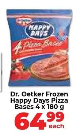 Food Lover's Market Dr. Oetker Frozen Happy Days Pizza Bases 4 x 180 g offer