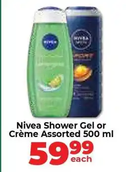 Food Lover's Market Nivea Shower Gel or Crème Assorted 500 ml offer