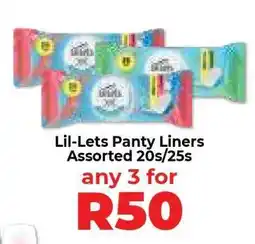 Food Lover's Market Lil-Lets Panty Liners Assorted 20s/25s offer