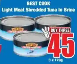 Boxer BEST COOK Light Meat Shredded Tuna In Brine offer