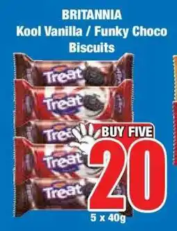 Boxer BRITANNIA Kool Vanilla/ Funky Choco Biscuits offer