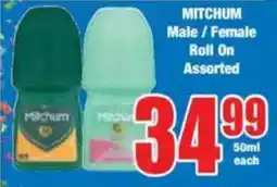 Boxer MITCHUM Male/ Female Roll On Assorted offer