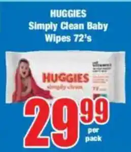 Boxer HUGGIES Simply Clean Baby Wipes offer