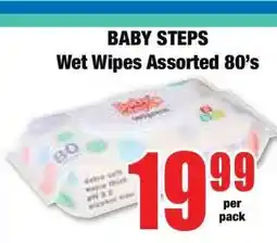 Boxer BABY STEPS Wet Wipes Assorted 80's offer