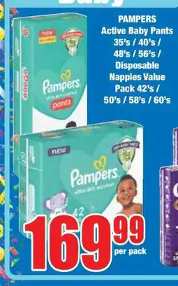 Boxer PAMPERS Active Baby Pants offer