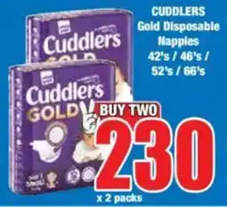 Boxer CUDDLERS Gold Disposable Nappies offer