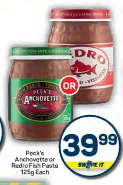 Pick n Pay Hypermarket Peck's Anchovette or Redro Fish Paste offer