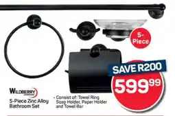 Pick n Pay Hypermarket 5-Piece Zinc Alloy Bathroom Set offer