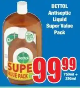 Boxer DETTOL Antiseptic Liquid Super Value Pack offer