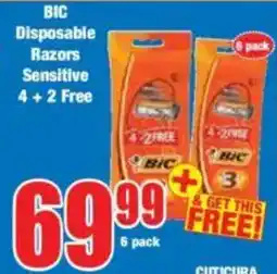 Boxer BIC Disposable Razors Sensitive offer