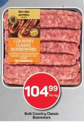 Pick n Pay Hypermarket Bulk Country Classic Boerewors offer