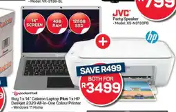 Pick n Pay Hypermarket Packard Bell Celeron Laptop + HP Deskjet 2320 Printer offer
